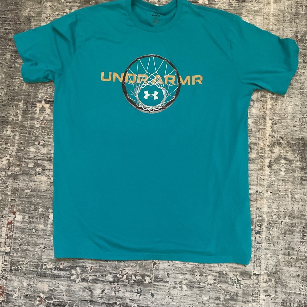 Under Armour Men's Teal Basketball Graphic Tee